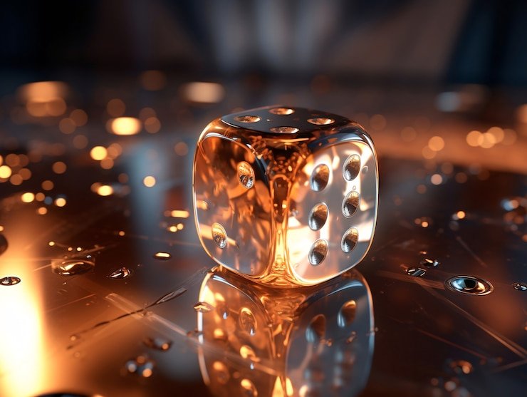 Antarmuka permainan Casino Hold'em menunjukkan kartu pemain, kartu komunitas, dan opsi taruhan